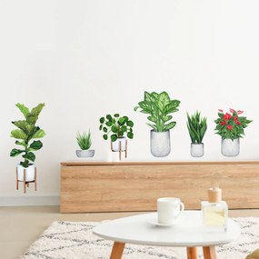 Autocolantes para o corredor - Flores em vasos