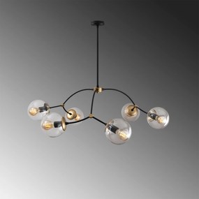 Candeeiro de Teto Kromozom – Preto – 90 x 90 cm