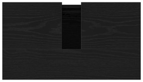 Armário de Pia de Banheiro Carvalho Preto 58x33x60 cm Madeira Engenhei