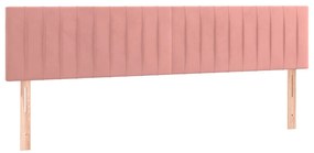Cama com molas/colchão 160x200 cm veludo rosa