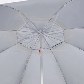 Guarda-sol de praia com paredes laterais 215 cm azul