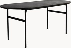 Mesa de jantar oval com tampo efeito madeira Marcio, 180 x 80 cm
