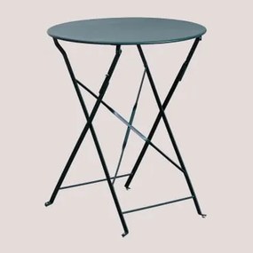 Mesa De Cozinha Ø60 Cm Dobrável Em Aço Sergey Verde Selva - Sklum