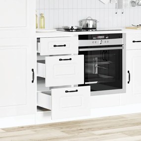 Armário de cozinha baixo Kalmar madeira artificial branca