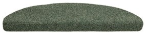 Tapetes de escada autoadesivos 10 pcs 65x21x4 cm agulhado verde
