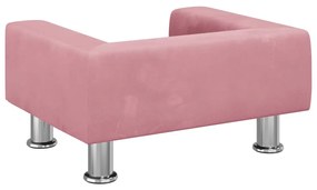 Cama para cães 50x40x26,5 cm veludo rosa