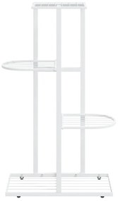 Suporte de vasos c/ 4 prateleiras 43x22x76 cm metal branco