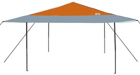 Tenda de Toldo Laranja 400 x 400 x 227 / 236 / 245 cm Tecido Oxford