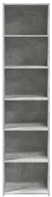 Armário alto 45x41x185 cm derivados de madeira cinza cimento