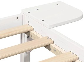 Estrutura de cama com mesas de cabeceira Branco 140 x 190 cm