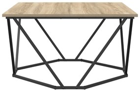 Mesa de Centro Carvalho Sonoma 80x80x45 cm Madeira de engenharia