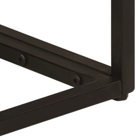 Mesa consola 90x30x76 cm mangueira maciça e ferro preto