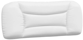 Estrutura cama c/ luzes LED 100x200cm couro artif. branco/preto