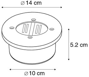 Foco de solo com LED a energia solar IP44 - Tiny Design,Moderno