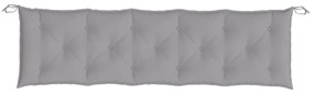 Almofadões banco jardim 2 pcs 180x50x7cm tecido oxford cinzento