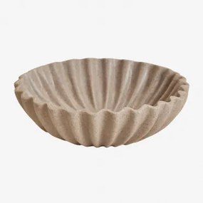 Avelin Tigela Decorativa Em Resina Ø25 Cm & Castanho Areia Claro - Sklum