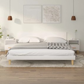 vidaXL Mesas de cabeceira 2 pcs 40x35x47 cm branco brilhante