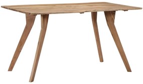 Mesa de jantar 140x80x76 cm madeira de acácia maciça