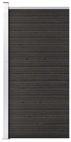 Painel de cerca 95x186 cm WPC cinzento