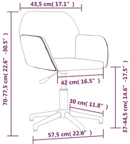 Cadeiras de jantar giratórias 2 pcs tecido cinzento-claro