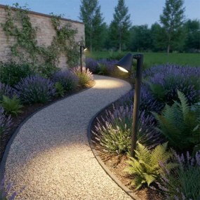 Bollard exterior moderno preto 100 cm IP44 ajustável - Ciara