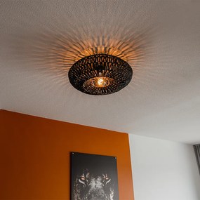 Candeeiro de teto retro preto 50 cm - Lina