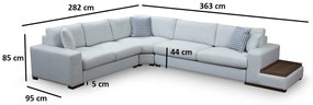 Sofá de Canto Loop – Branco – 282 x 363 cm