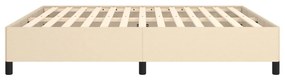 Estrutura de cama sem colchão 180x200 cm tecido cor creme