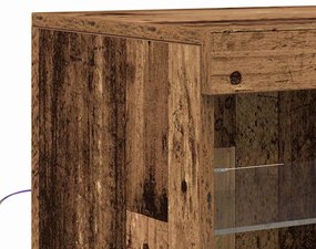 Sideboard vidaXL com Luzes LED Madeira Antiga 41x37x67 cm