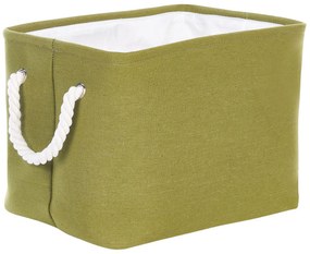 Conjunto de 3 cestos em tecido de poliéster verde azeitona DARQAB Beliani