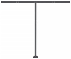 Toldo automático LED e sensor de vento 300x250cm amarelo/branco