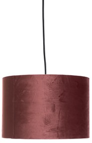Candeeiro de suspensão moderno rosa com dourado 30 cm - Rosalina Moderno