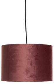 Candeeiro suspenso moderno rosa com ouro 30 cm - Rosalina Moderno