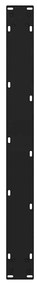 Pernas para mesa de jantar em V 3 peças, preto, 70x(72-73,3) cm, aço