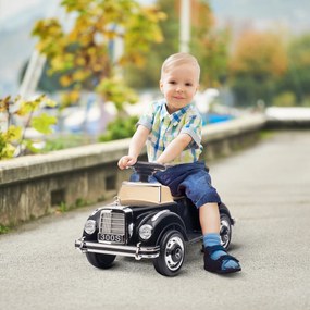 Carro Andador com Licença da Mercedes-Benz 300S com Armazenamento Volante Sistema Anti-Tombo  77,5x41,5x45 cm Preto