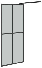 Divisória chuveiro c/prateleira 90x195 vidro/alumínio ESG preto