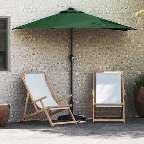 vidaXL Guarda-sol de Jardim Verde 294 x 150 x 223 cm tecido