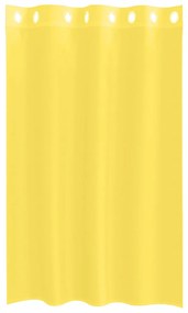 Cortinas de voile com ilhós 2 pcs amarelo