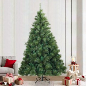 vidaXL Árvore de Natal Articulada Artificial Verde 240 cm PVC, aço