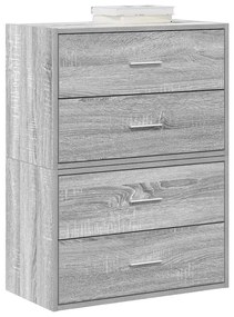 vidaXL Armários c/ 2 gavetas 2 pcs 60x31x40cm derivados madeira