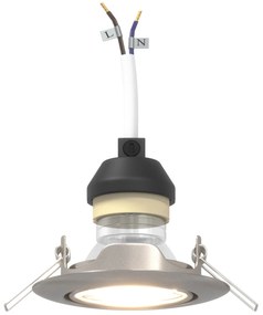 Luminárias embutidas 6 pcs Redondas GU10 Prateado Ø90 mm Aço