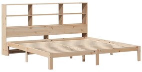 Cama com estante sem colchão 200x200 cm pinho maciço