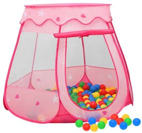 vidaXL Tenda de brincar infantil 102x102x82 cm rosa