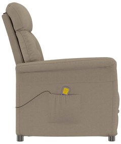 Cadeira de Massagem vidaXL em Microfibra Taupe