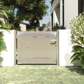 vidaXL Portão de jardim 100x70 cm Aço inoxidável