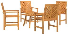 vidaXL Conjunto de Lounge de Jardim Castanho Madeira de acácia maciça