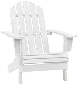 40860 vidaXL Cadeira de jardim em madeira branca