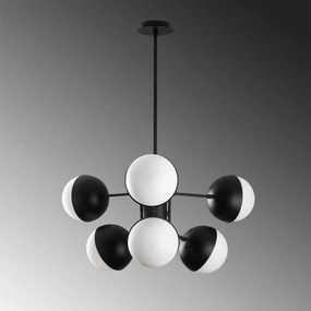 Candeeiro de Teto Karsor – Preto e Branco – 64 x 64 cm