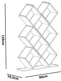 Estante Kumsal – Branco – 90x129x19,5 cm