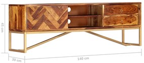 Móvel de TV 140x30x45 cm madeira de acácia maciça